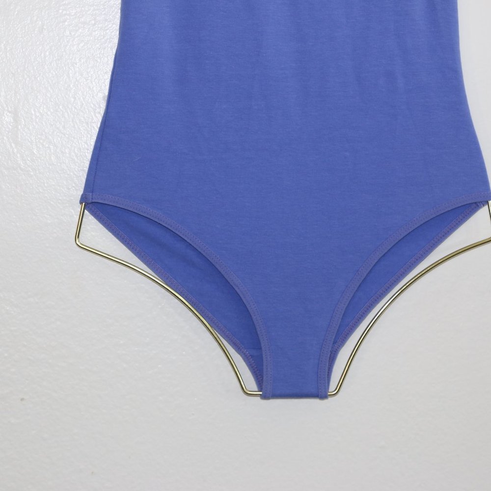 American Apparel Blue Backless Halter Bodysuit - Picture 3 of 7